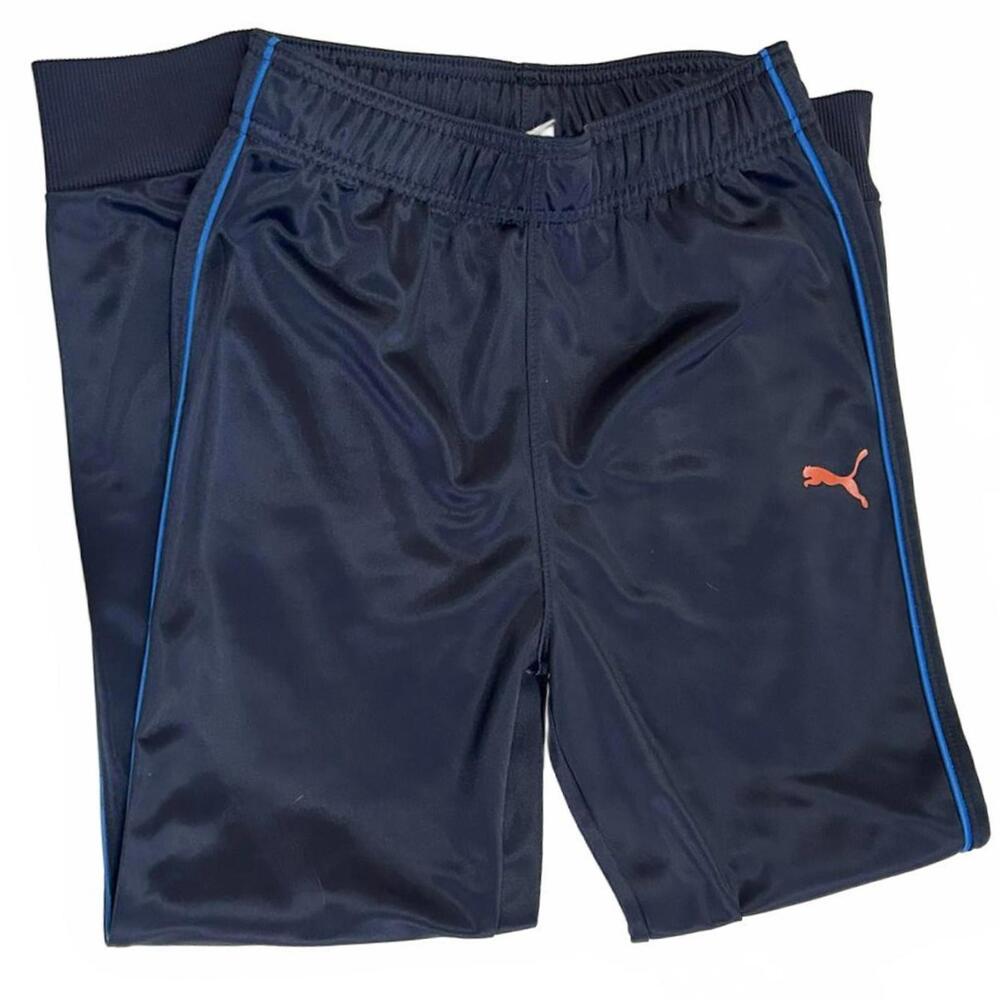 Puma 2 Piece Track Suit, Full Zip Jacket & Pants "Dark Blue / Orange" - Boys M - Picture 3 of 4